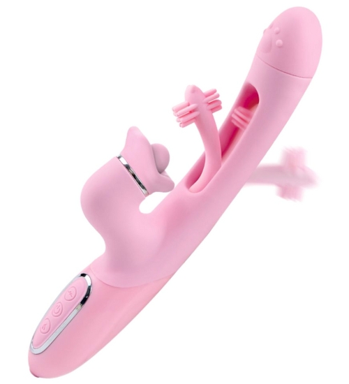 Vibrator roz cu fluturi