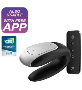Stimulator de cuplu negru Satisfyer