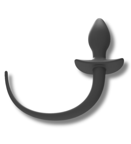Plug anal negru cu coadă