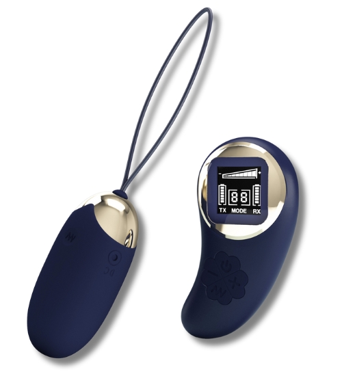 Ou violet vibrator cu telecomandă LCD