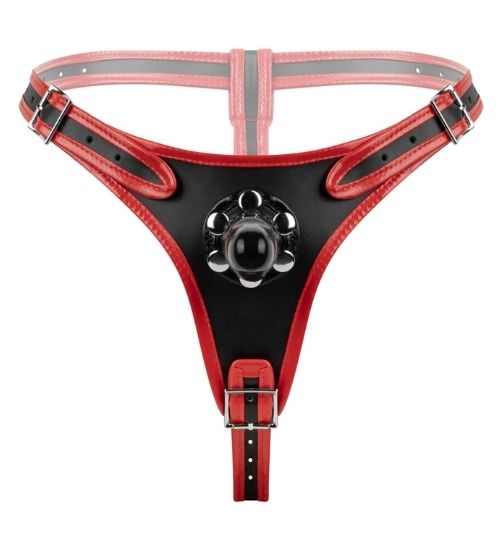 Strap-on triplu cu ham reglabil și dildo-uri detașabile