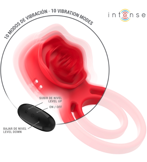 Trandafir vibrator pe un inel cu telecomandă