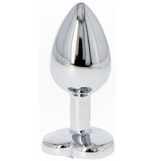 Dop argintiu cu cristal alb