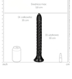Dildo anal spiralat uriaș