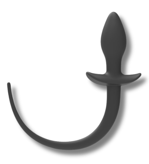 Plug anal negru cu coadă