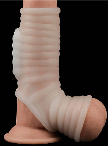 Tampon pentru penis și testicule cu nervuri 