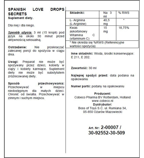 Picături de băutură spaniolă