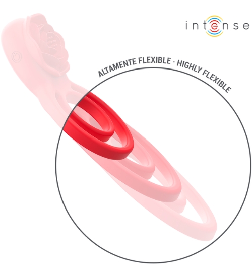 Trandafir vibrator pe un inel cu telecomandă