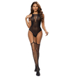 Bodystocking cu decupaj adânc pe spate