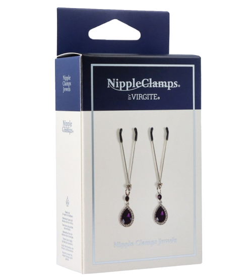 Cleme pentru sfârcuri - diamant violet