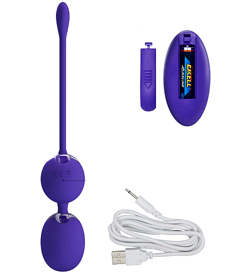 Bile vaginale vibratoare albastre