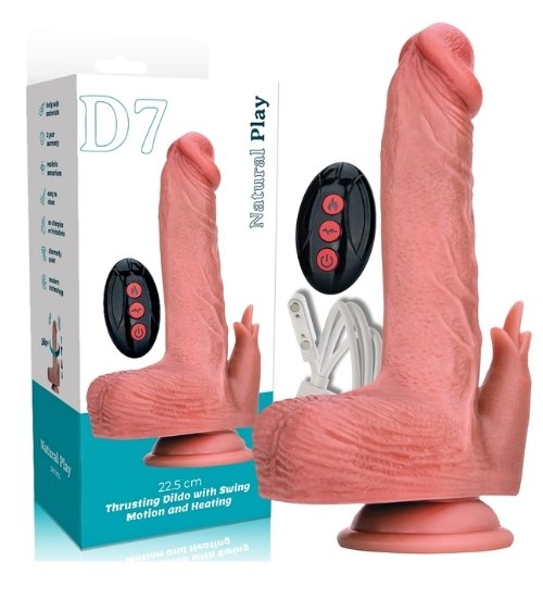 Dildo cu încălzire și mișcare du-te-vino