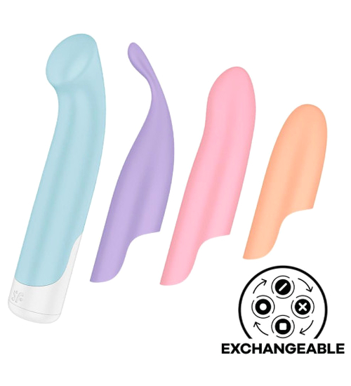 Set de plăcere: Vibrator + 4 tampoane