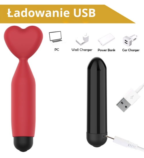 Mini maseur clitoridian - inimă vibratoare