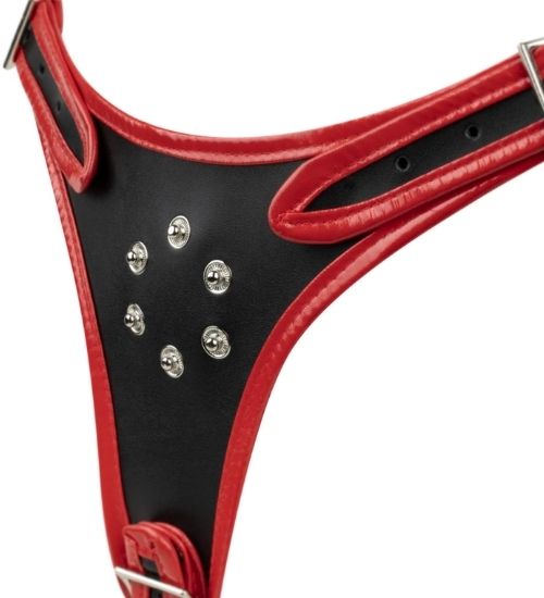 Strap-on triplu cu ham reglabil și dildo-uri detașabile