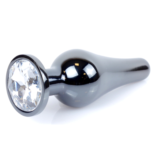 Plug anal negru cu diamant