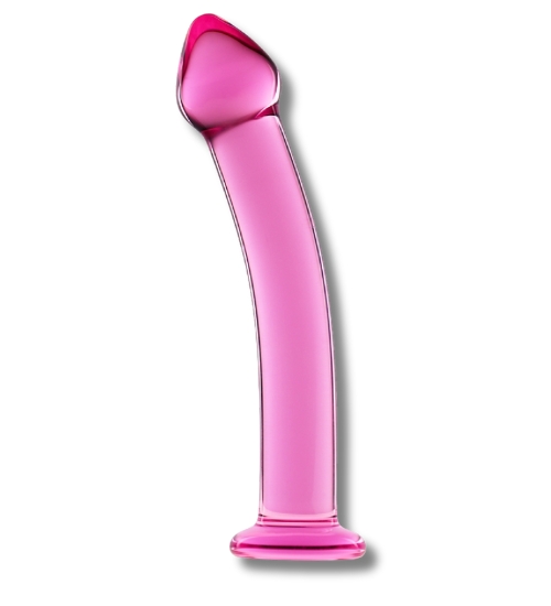 Dildo de sticlă roz