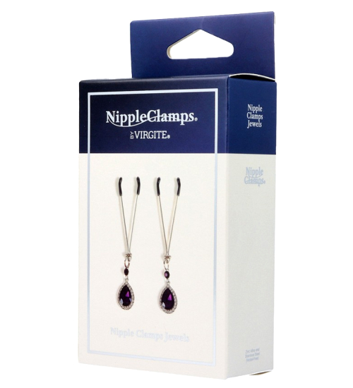 Cleme pentru sfârcuri - diamant violet