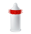 Capac pentru penis cu vârfuri Egzo Hot Red
