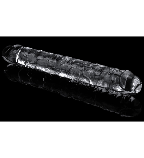 Dildo dublu transparent