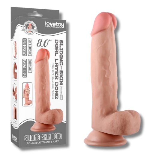 Dildo cu piele elastică