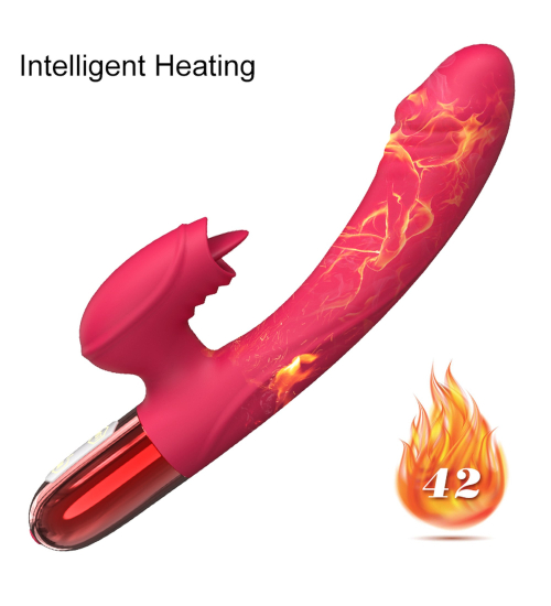 Vibrator din silicon cu funcție de încălzire