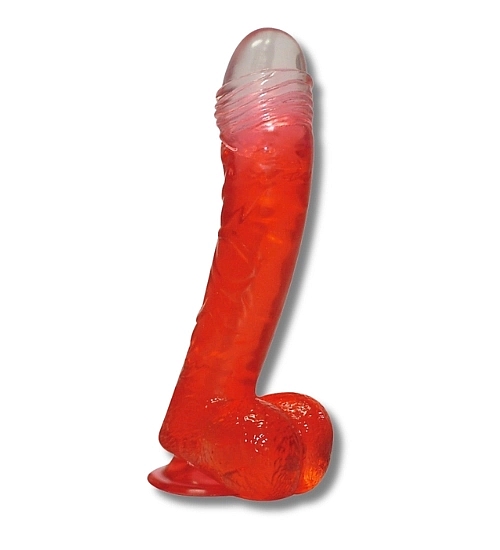 Dildo elastic cu ventuză