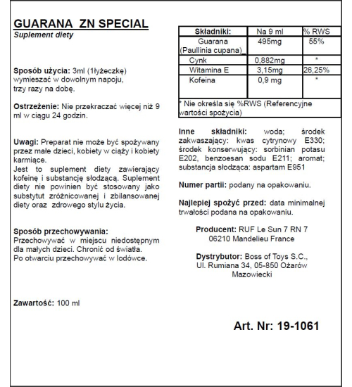 Guarana afrodisiac 100 ml