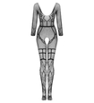 Bodystocking negru cu mânecă lungă
