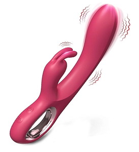 Vibrator USB rezistent la apă cu suliță clitoridiană