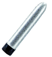 Vibrator cu sclipici argintiu
