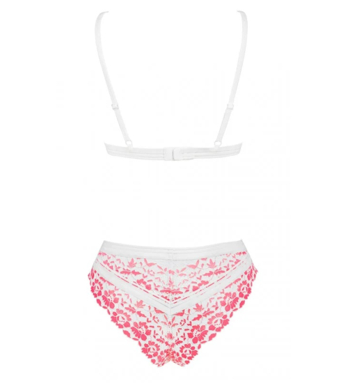 Obsesiv- set dantelă roz