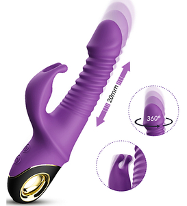 Vibrator cu mișcare alternativă și cap rotativ