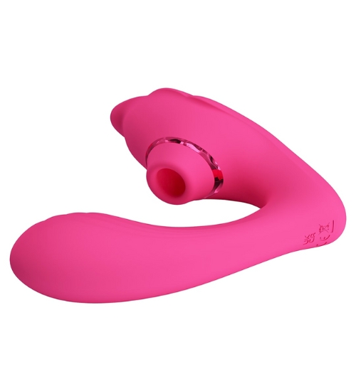 Vibrator pentru punctul G cu stimulator clitoridian
