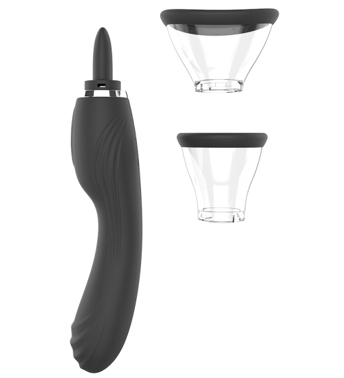 Vibrator cu limbă și funcție de aspirație