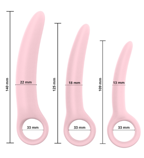 Set de dilatatoare vaginale din silicon