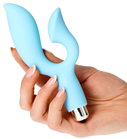 Vibrator dublu albastru