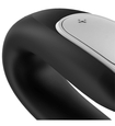 Stimulator de cuplu negru Satisfyer