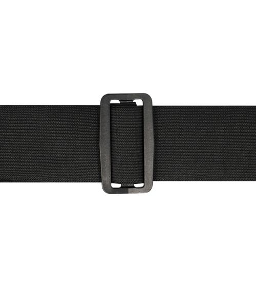 Ham strap-on cu dildo negru și mască pentru ochi
