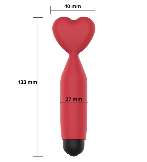 Mini maseur clitoridian - inimă vibratoare
