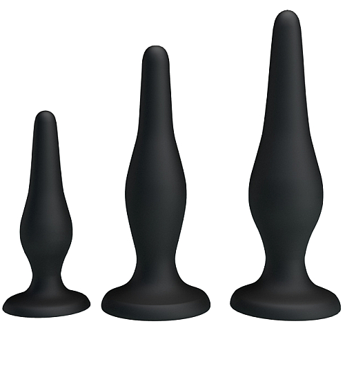 Trei dopuri de silicon negru