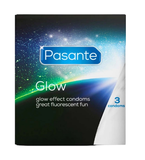 Pasante Glow 3pc prezervative care strălucesc în întuneric.