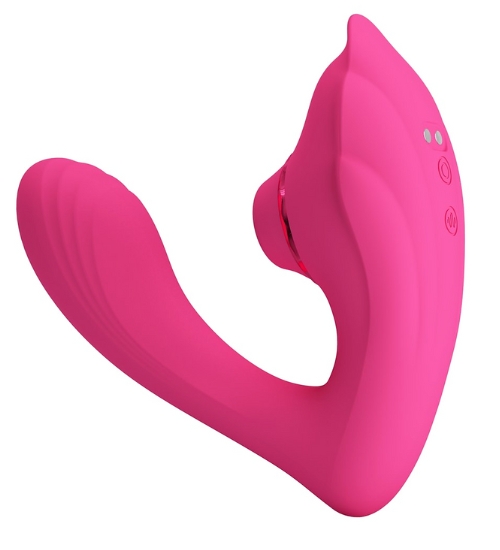 Vibrator pentru punctul G cu stimulator clitoridian