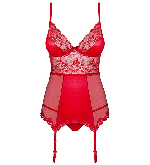Tentant corset roșu