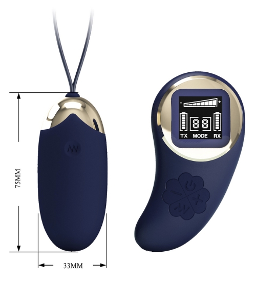 Ou violet vibrator cu telecomandă LCD