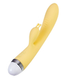 Vibrator galben cu proeminență pentru stimularea clitorisului