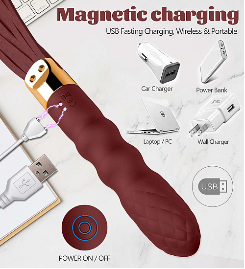 Vibrator elegant care se termină cu un bici