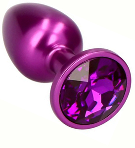 Dop anal violet cu diamante