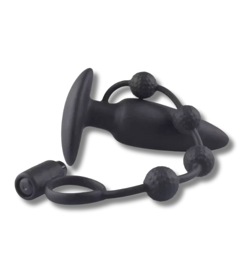 Dop anal vibrator cu inel