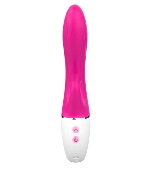 Vibrator G-spot din silicon cu proeminență clitoridiană